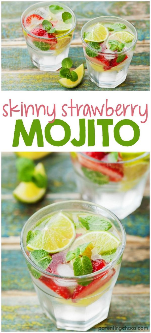 Skinny Strawberry Mojito