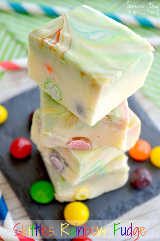 Skittles Rainbow Fudge