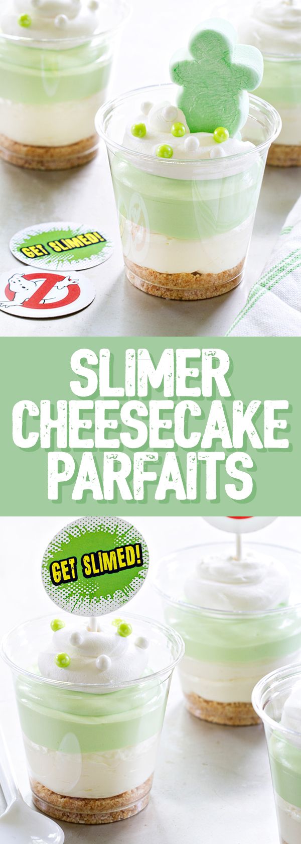 Slimer Cheesecake Parfaits