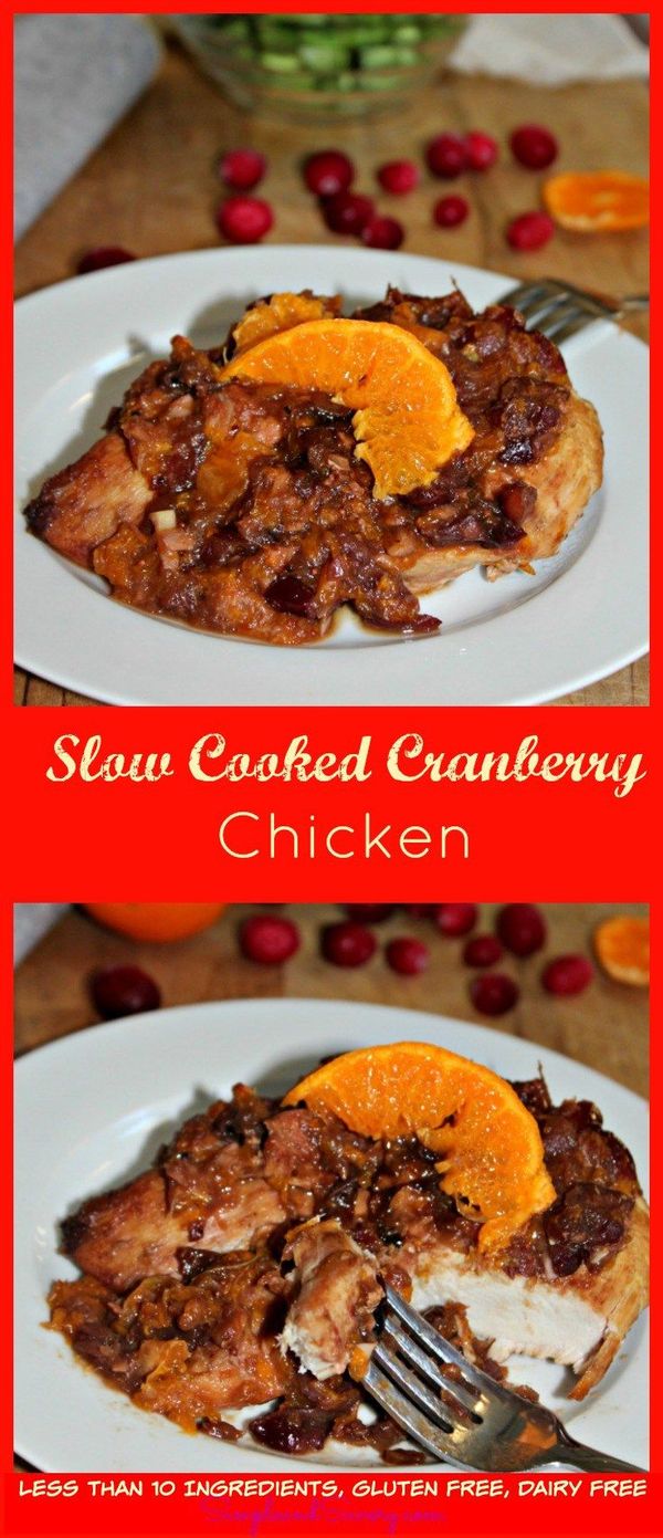 Slow Cooked Cranberry Chicken Breasts
