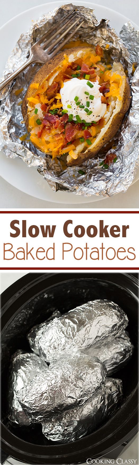 Slow Cooker “Baked” Potatoes