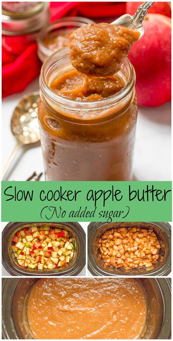 Slow cooker apple butter (no sugar added