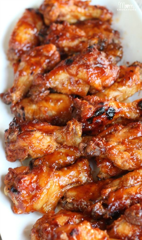 Slow Cooker Apricot BBQ Chicken Wings (Tailgating Recipes