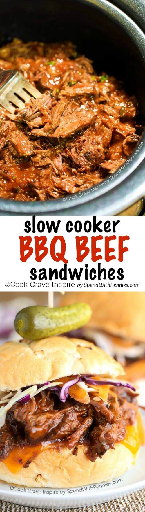 Slow Cooker BBQ Beef Sandwiches