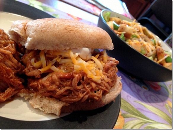 Slow Cooker BBQ Pulled Chicken & A Sweet Treat