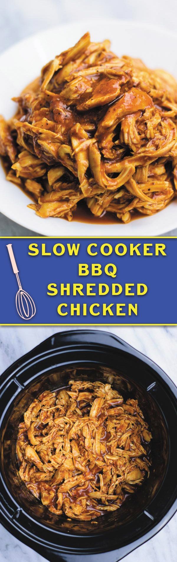 Slow Cooker BBQ Shredded Chicken