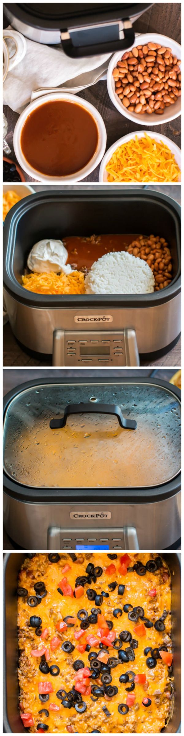 Slow Cooker Beef and Rice Enchilada Dip