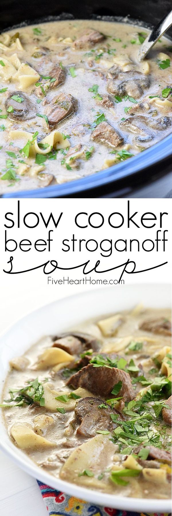 Slow Cooker Beef Stroganoff Soup