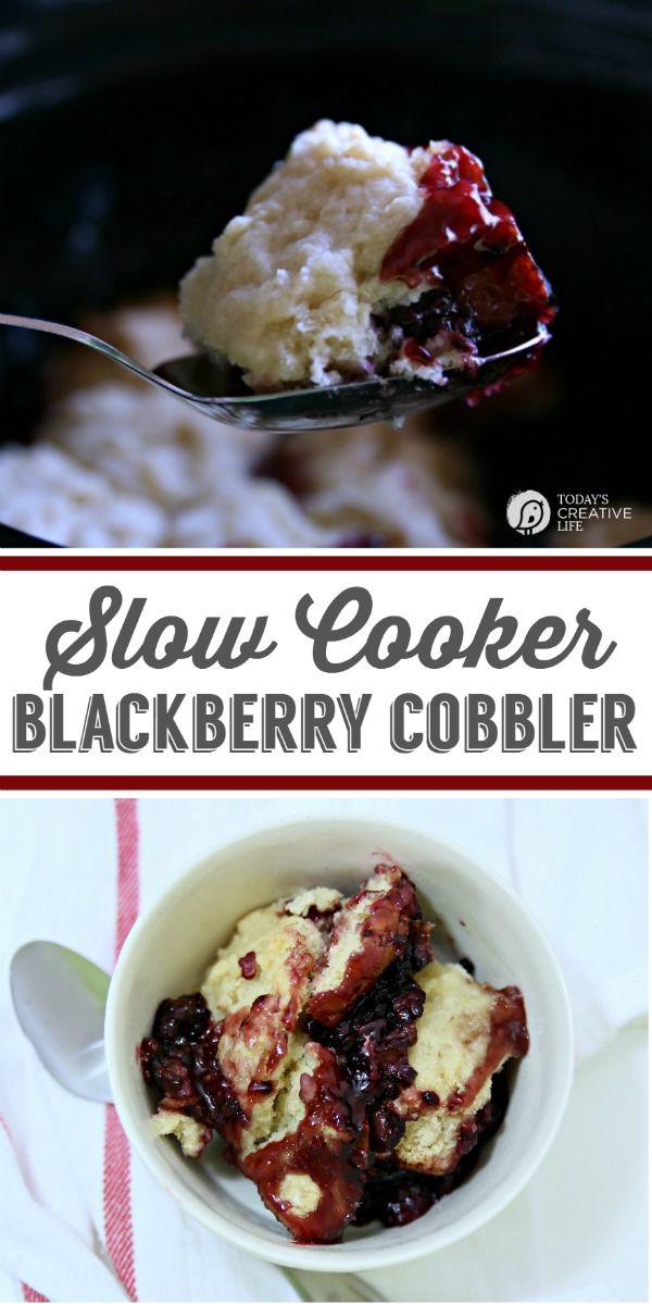 Slow Cooker Blackberry Cobbler