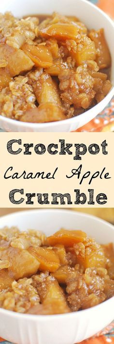 Slow Cooker Caramel Apple Crumble