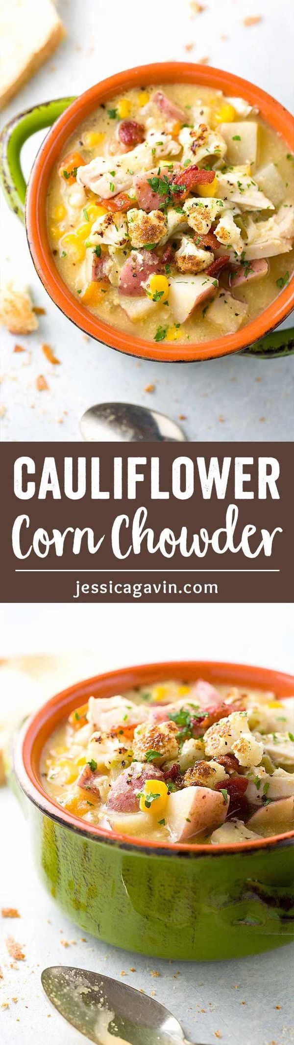 Slow Cooker Cauliflower Corn Chowder