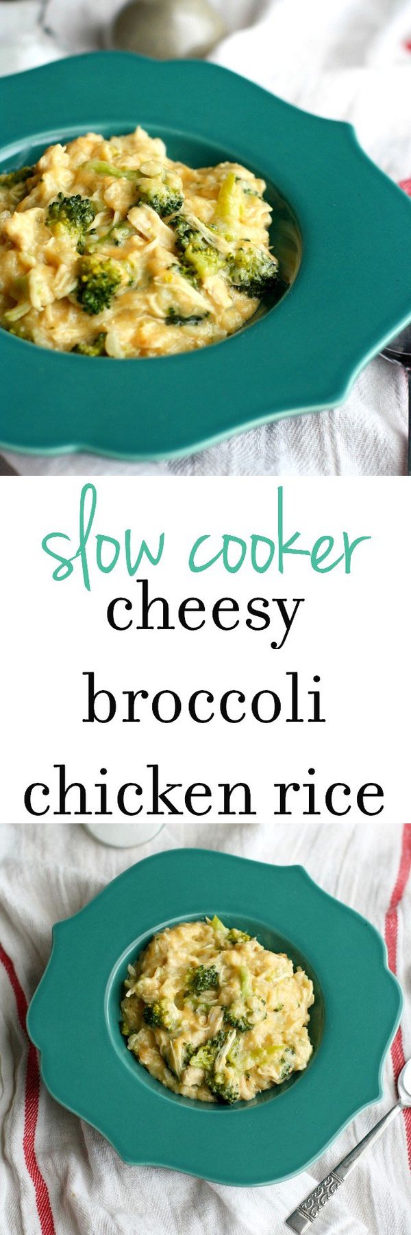 Slow Cooker Cheesy Broccoli Chicken Rice