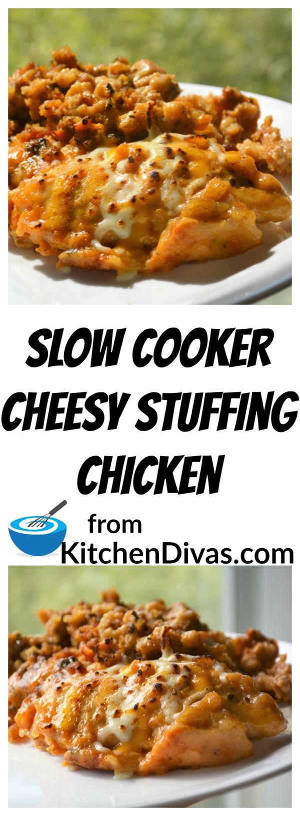 Slow Cooker Cheesy Stuffing Chicken