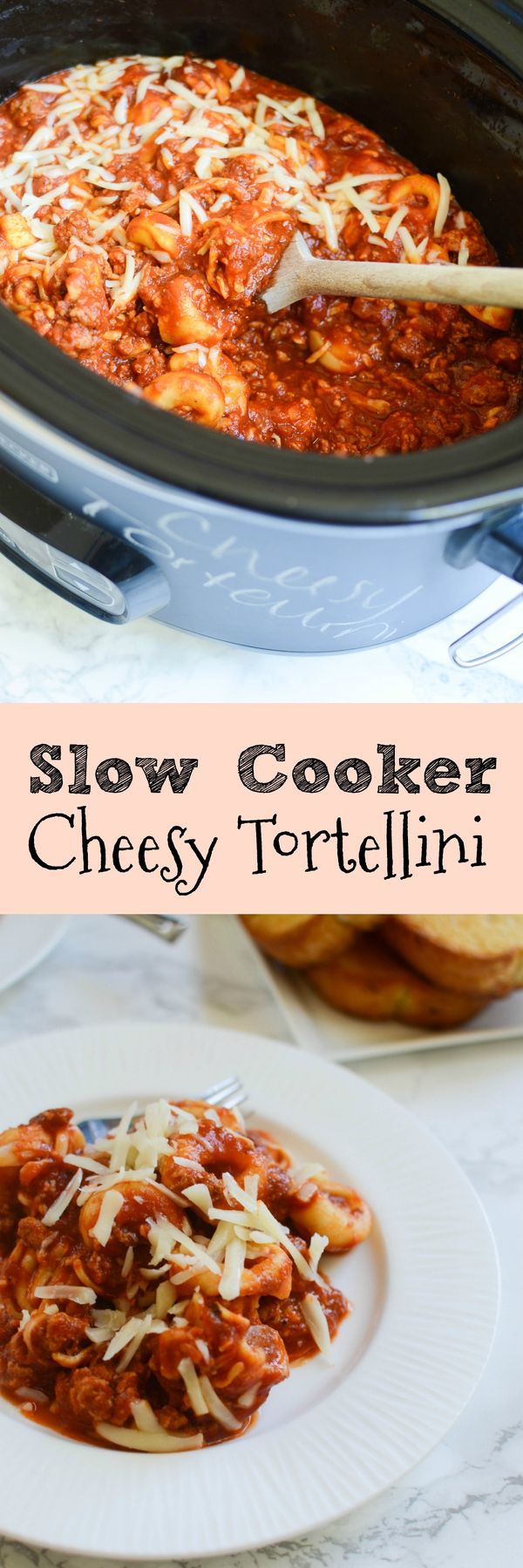 Slow Cooker Cheesy Tortellini