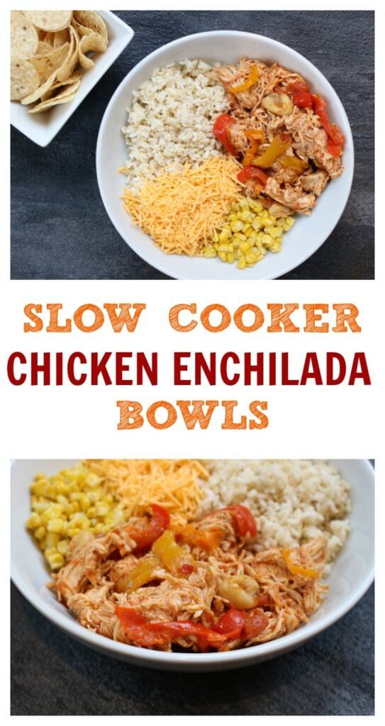 Slow Cooker Chicken Enchilada Bowls