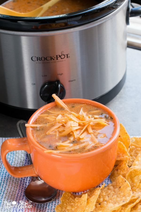 Slow Cooker Chicken Enchilada Soup (Freezer Meal Friendly