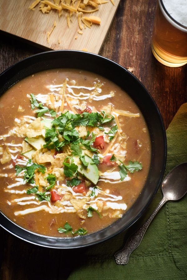 Slow Cooker Chicken Tortilla Soup (with Secret Ingredient!