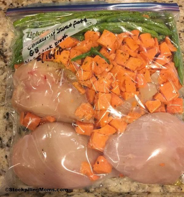 Slow Cooker Chicken with Sweet Potatoes and Green Beans