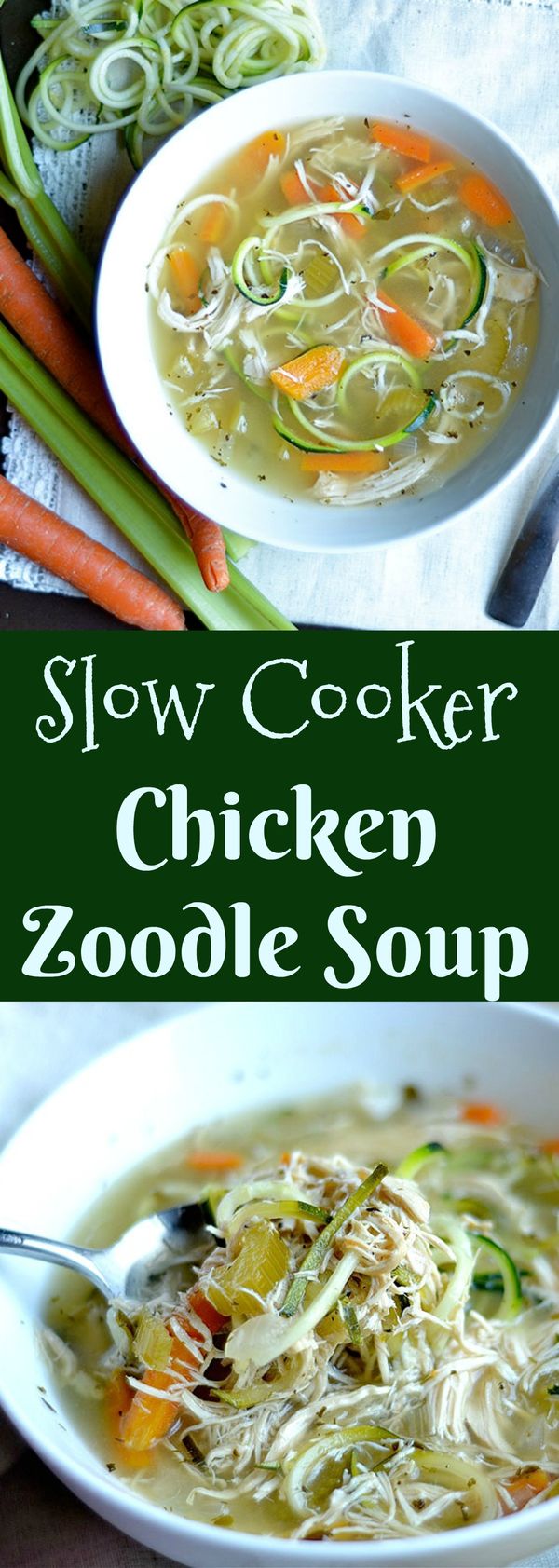Slow Cooker Chicken Zoodle Soup