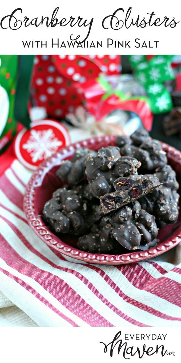 Slow Cooker Chocolate Cranberry Clusters with Hawaiian Pink Salt