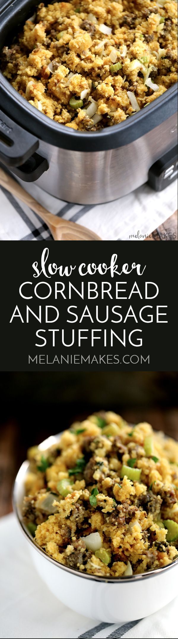 Slow Cooker Cornbread and Sausage Stuffing