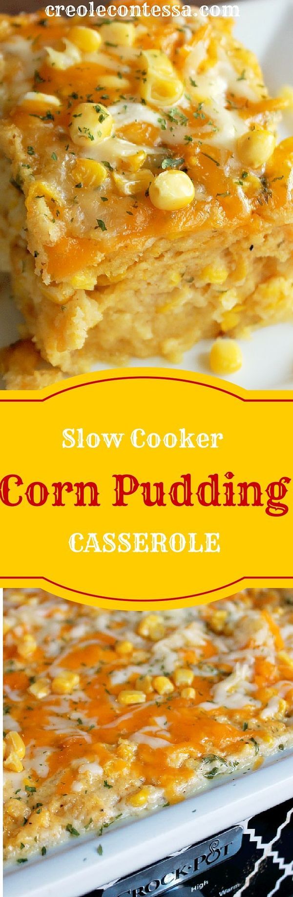 Slow Cooker Cornbread Pudding Casserole