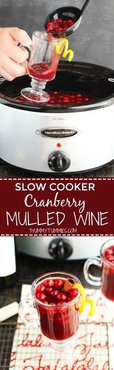 Slow Cooker Cranberry Mulled Wine