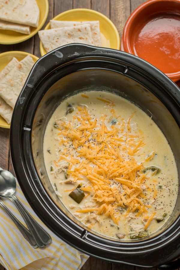 Slow Cooker Creamy Chicken Chile Relleno Soup