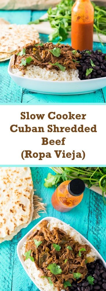 Slow Cooker Cuban Shredded Beef (Ropa Vieja