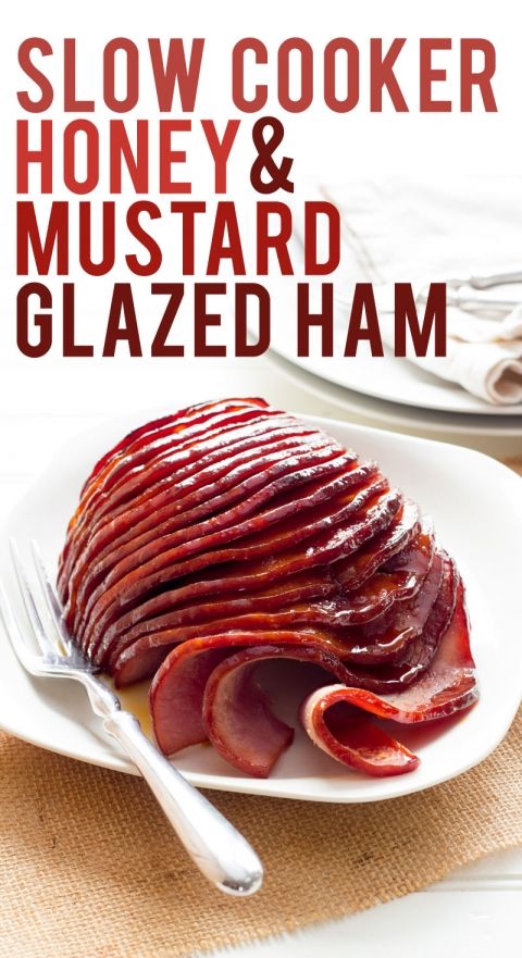 Slow Cooker Ham with Honey-Mustard Glaze