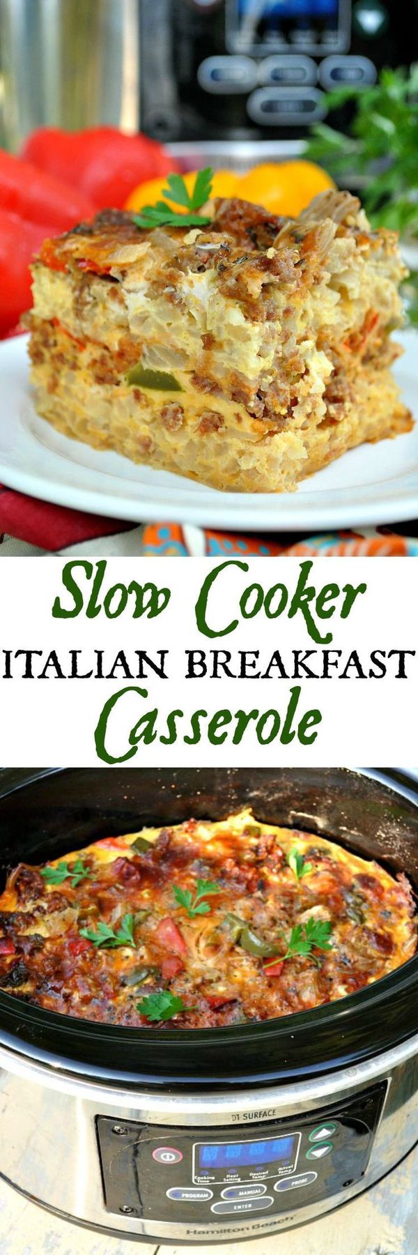 Slow Cooker Italian Breakfast Casserole + a Giveaway