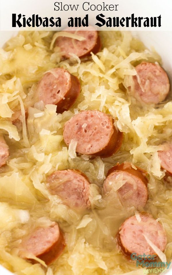 Slow Cooker Kielbasa and Sauerkraut