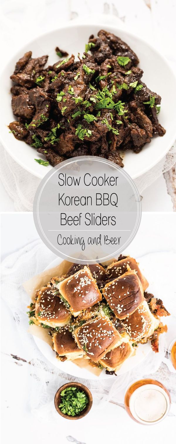 Slow Cooker Korean BBQ Beef Sliders