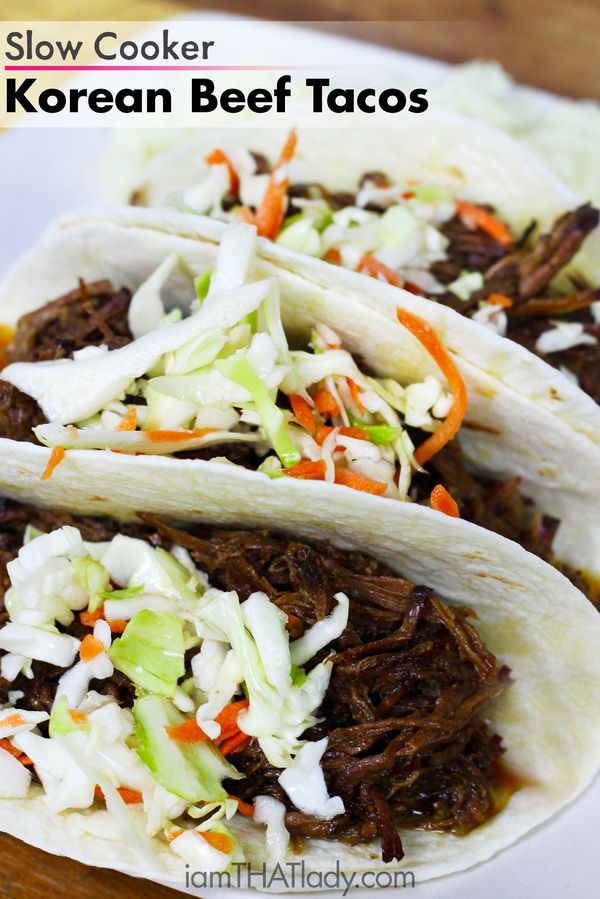 Slow Cooker Korean Beef Tacos