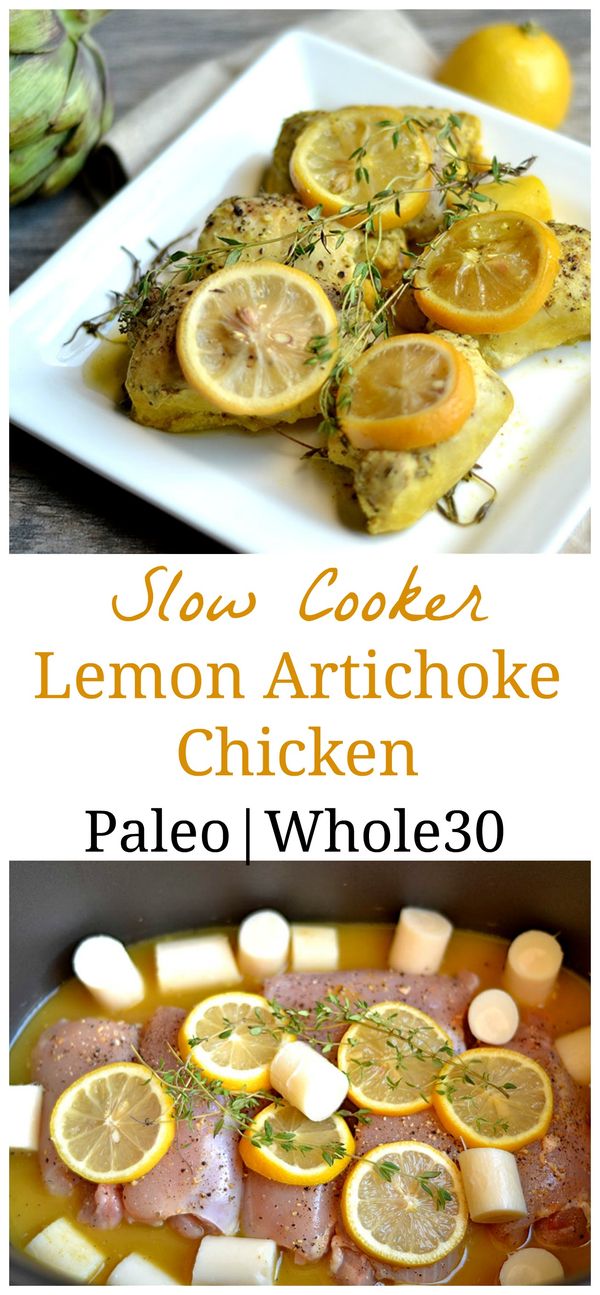 Slow Cooker Lemon Artichoke Chicken