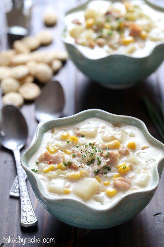 Slow Cooker New England Clam and Corn Chowder