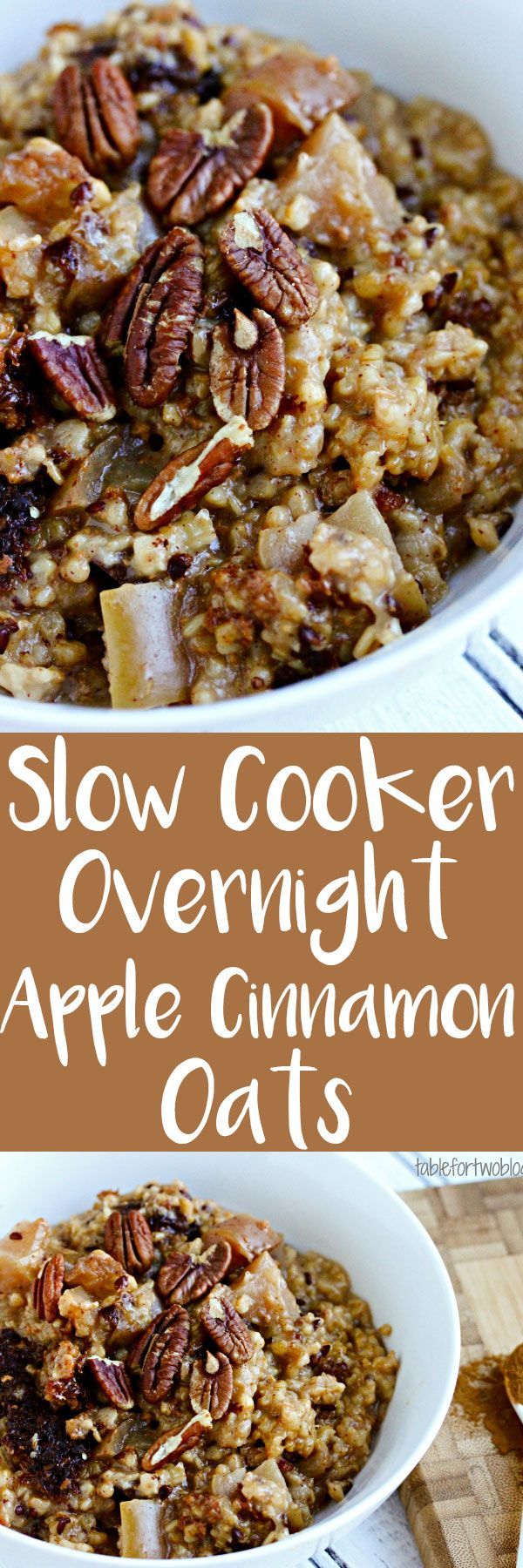 Slow Cooker Overnight Apple Cinnamon Oats