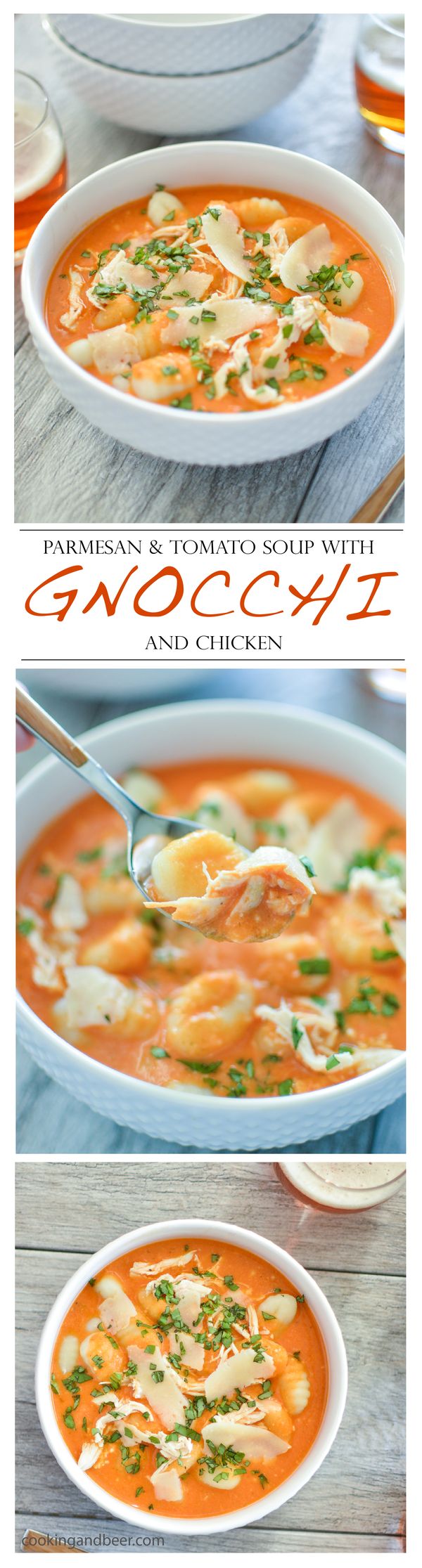 Slow Cooker Parmesan and Tomato Soup with Gnocchi and Chicken