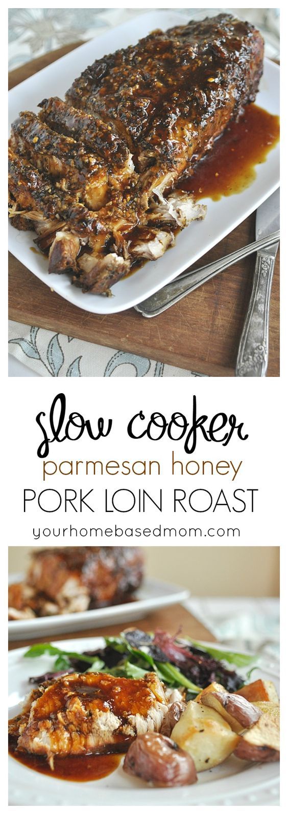 Slow Cooker Parmesan Honey Pork Loin Roast