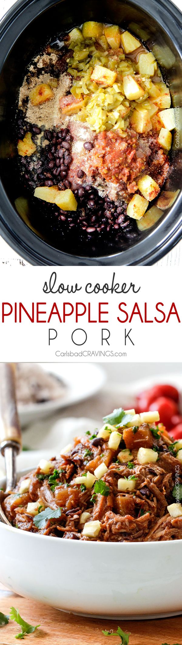 Slow Cooker Pineapple Pork Salsa