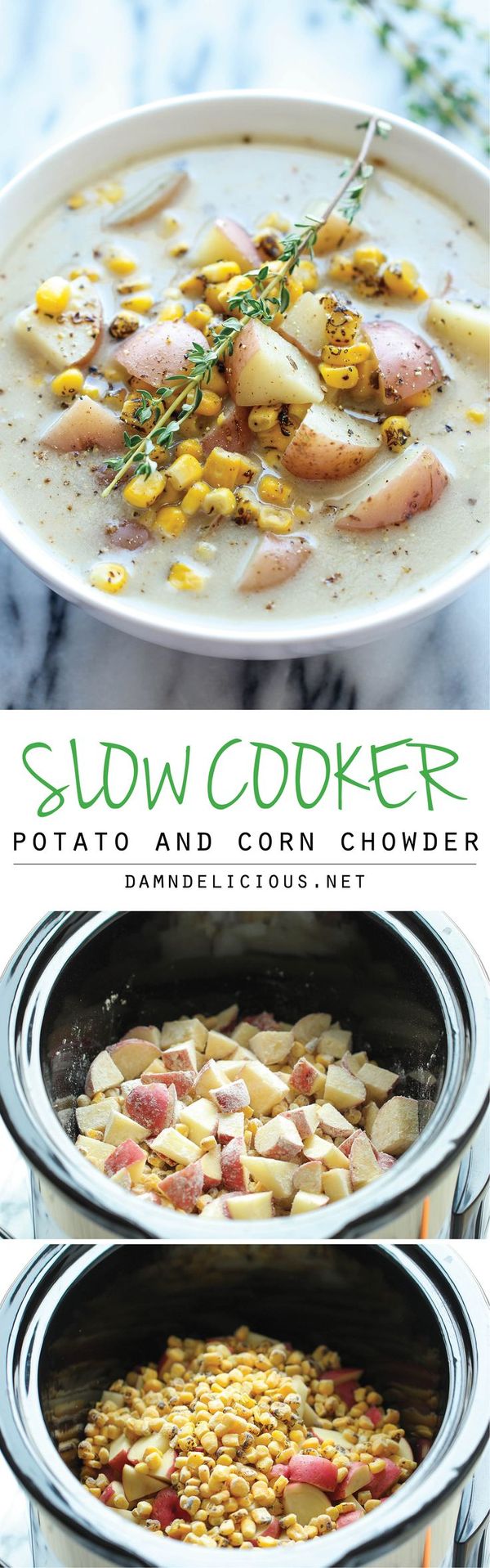 Slow Cooker Potato and Corn Chowder