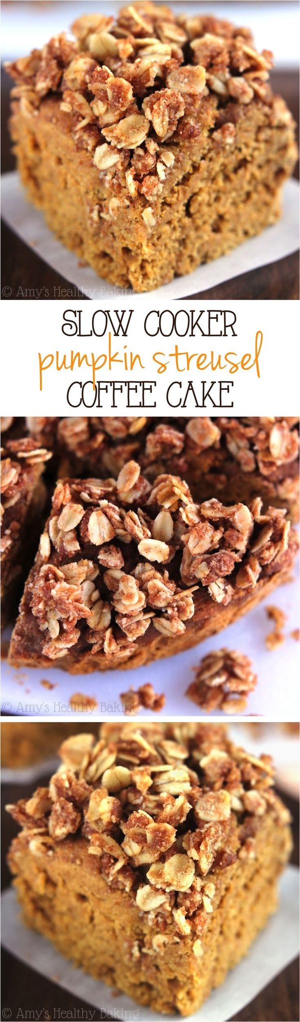 Slow Cooker Pumpkin Streusel Coffee Cake