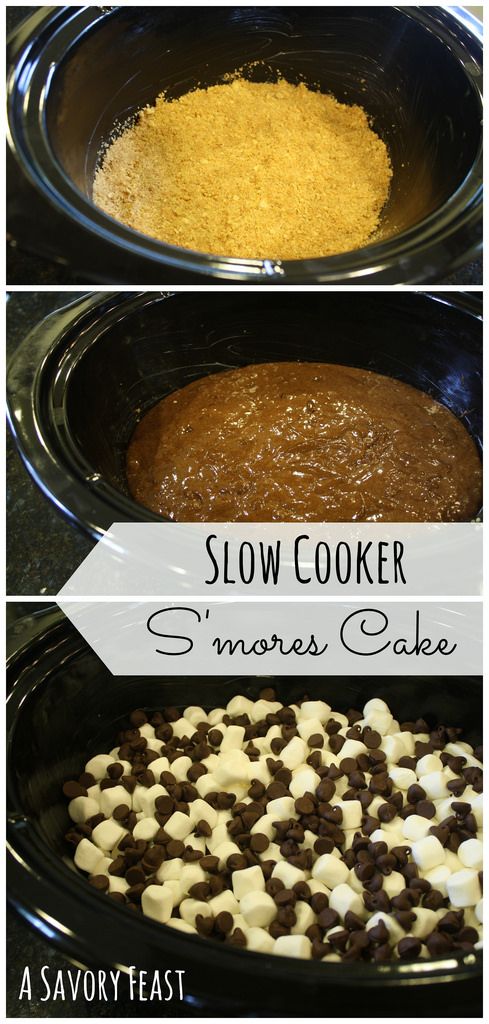 Slow Cooker S’mores Cake