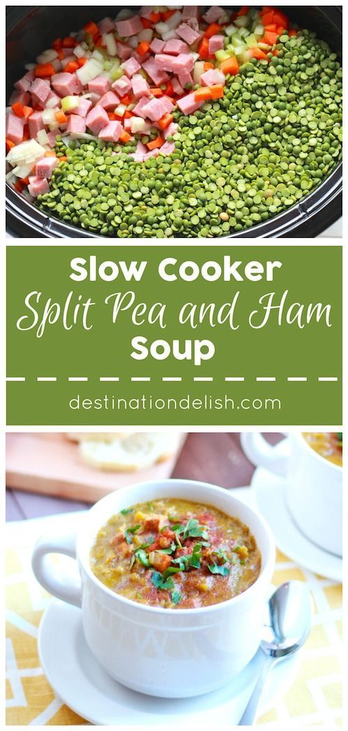 Slow Cooker Split Pea and Ham Soup