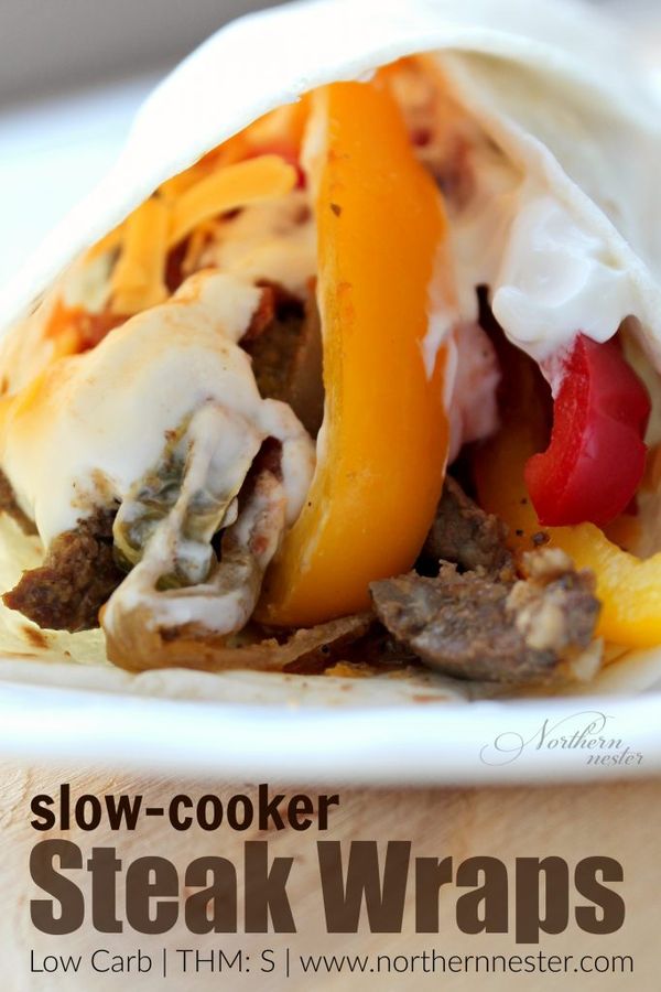 Slow Cooker Steak Wraps