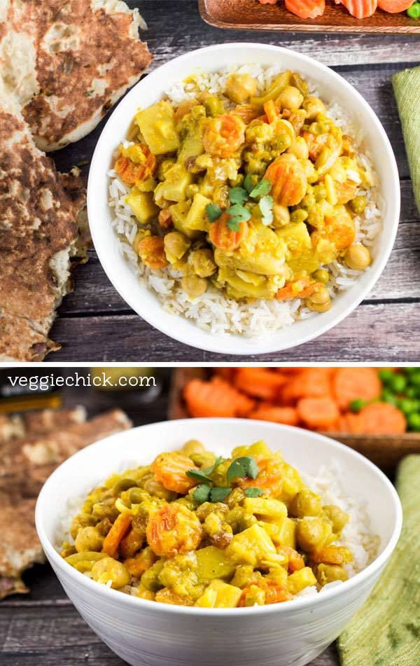 Slow Cooker Thai Yellow Curry (Vegan