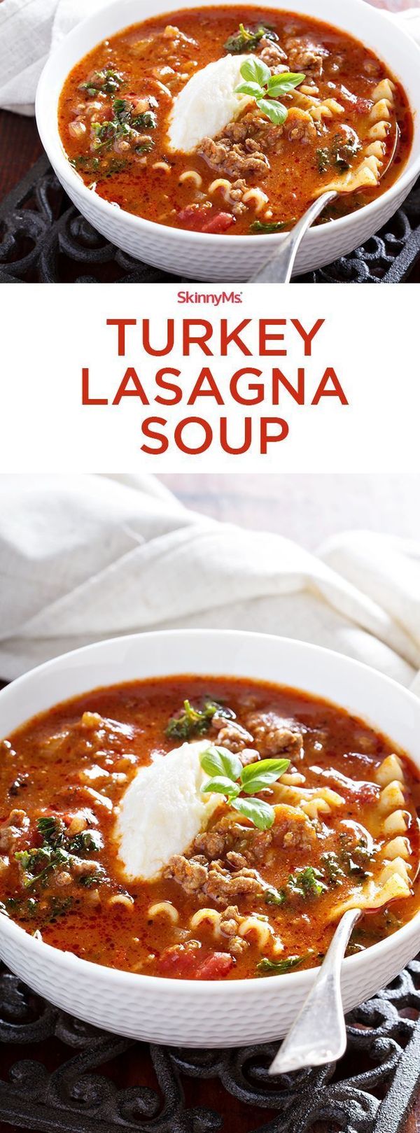 Slow Cooker Turkey Lasagna Soup