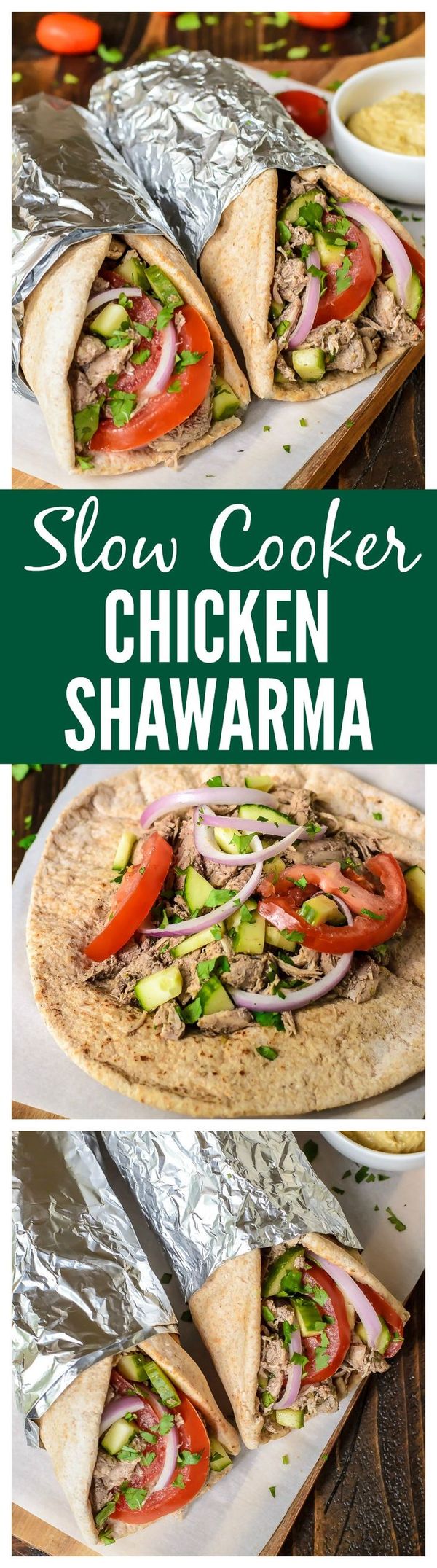 Slow Cooker Yogurt Chicken Shawarma