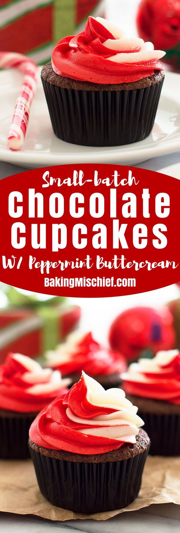 Small-batch Chocolate Cupcakes With Peppermint Buttercream