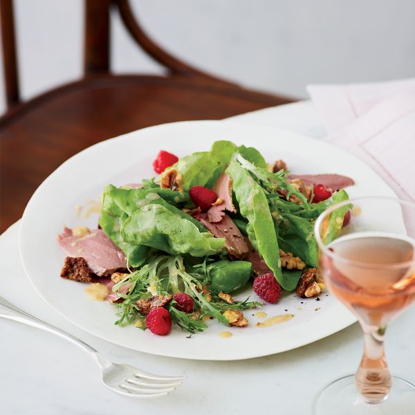 Smoked-Duck Salad with Walnuts and Raspberries